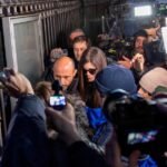 Jacques et Jessica Moretti lors de leur audition par le ministère public du Valais, suite à l'incendie du Constellation.