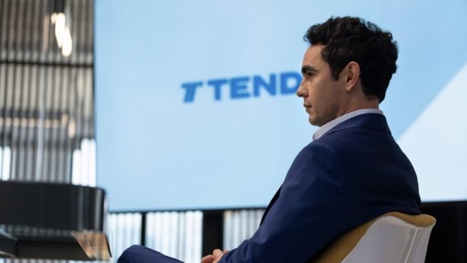 Max Minghella and Miriam Petche in Industry Season 4, discussing online safety and age verification.