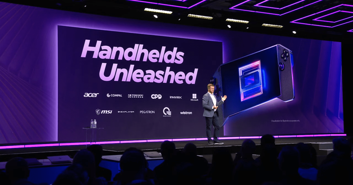 Conceptual image of an Intel Panther Lake CPU chip