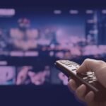 A collage of film reels and financial charts, symbolizing the intersection of documentaries and investment wisdom.