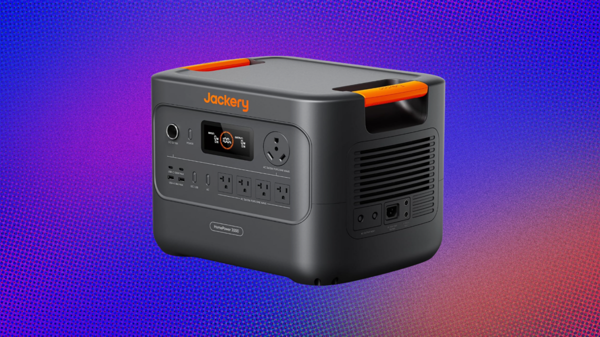 Jackery HomePower 3000 portable power station showcasing its robust design and multiple power outlets.