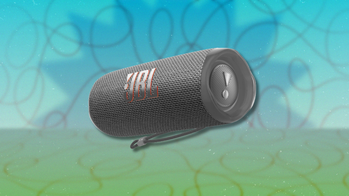 JBL Flip 6 Portable Bluetooth Speaker in a vibrant color, showcasing its design and portability.