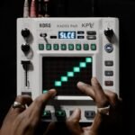 The Korg Kaoss Pad V, a touch-based effects unit with an X/Y pad interface.