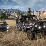 Krafton logo with various game development concepts and a PUBG character in the background