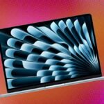 A Sky Blue Apple MacBook Air with an M4 chip open, displaying its screen and keyboard.