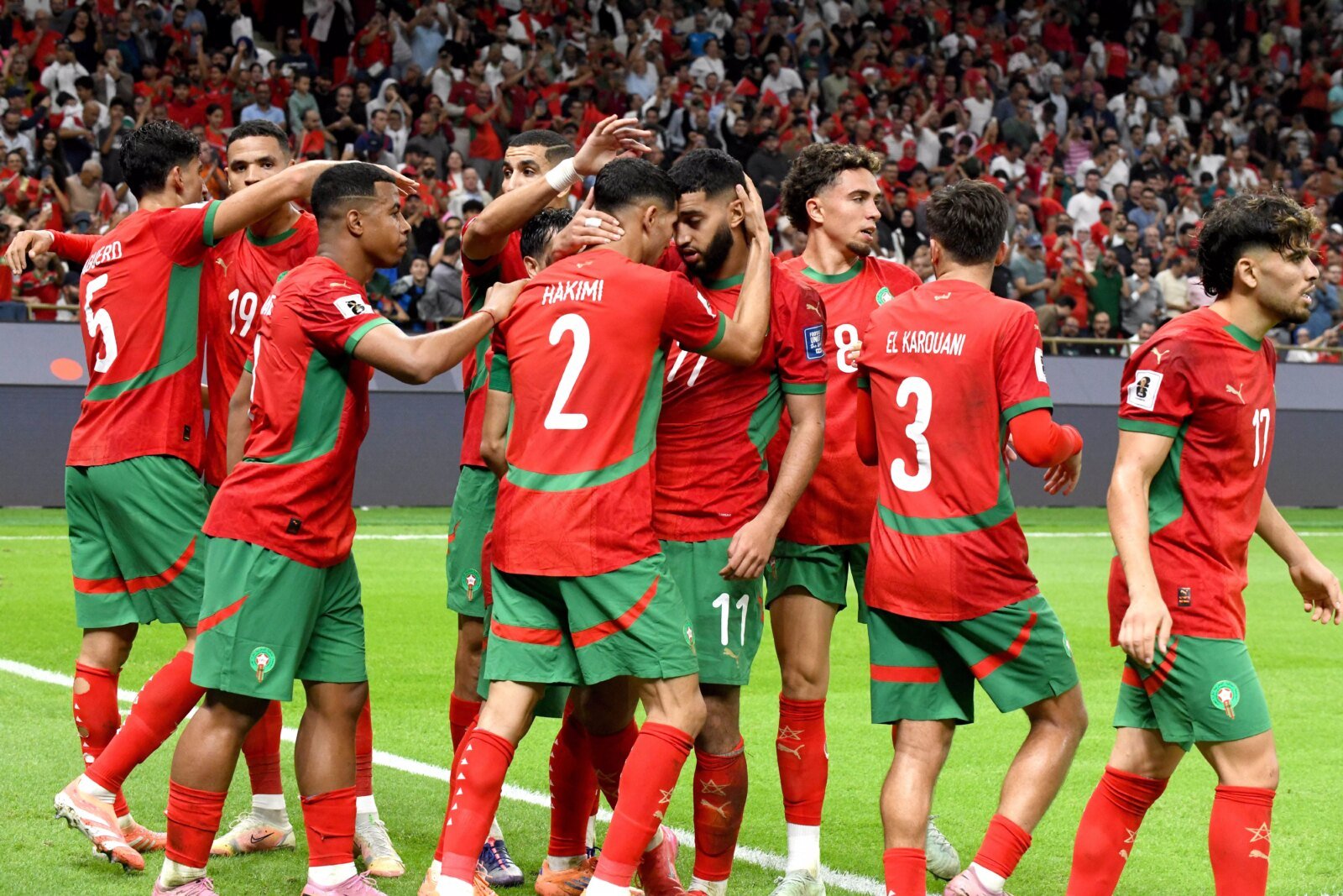 L'équipe du Maroc en action