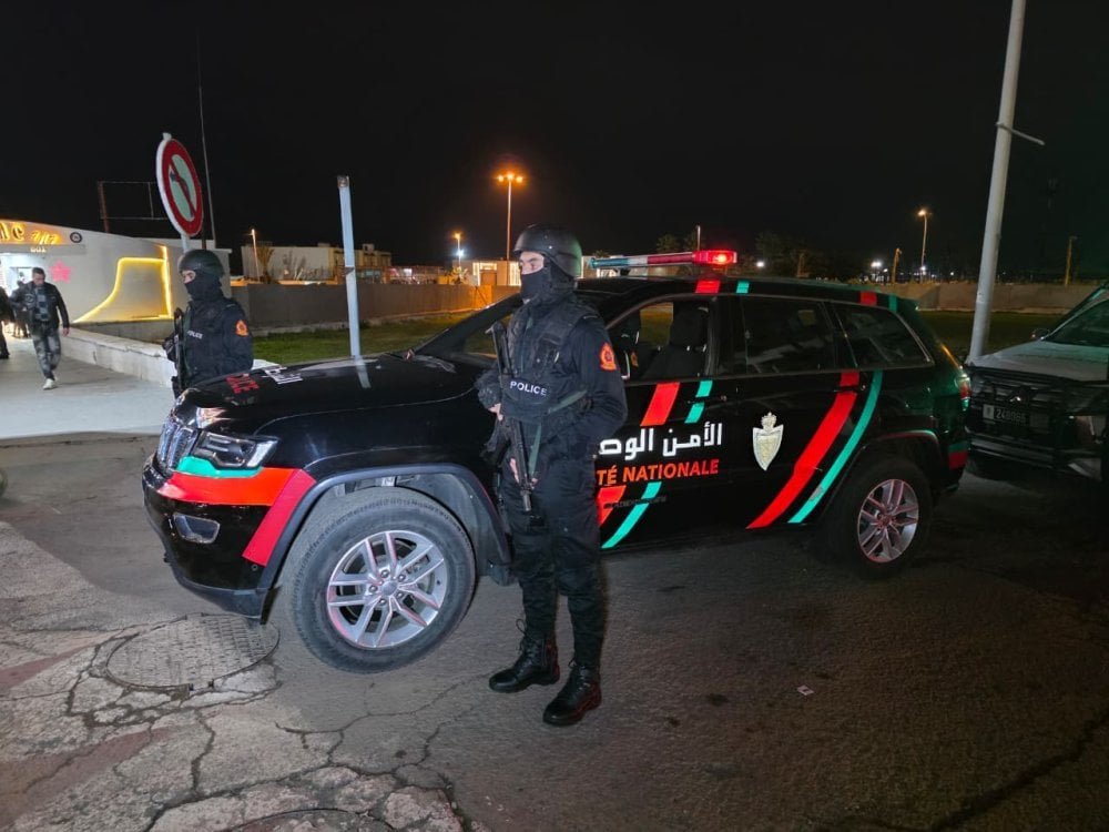 Image d'un dispositif sécuritaire en action à Marrakech