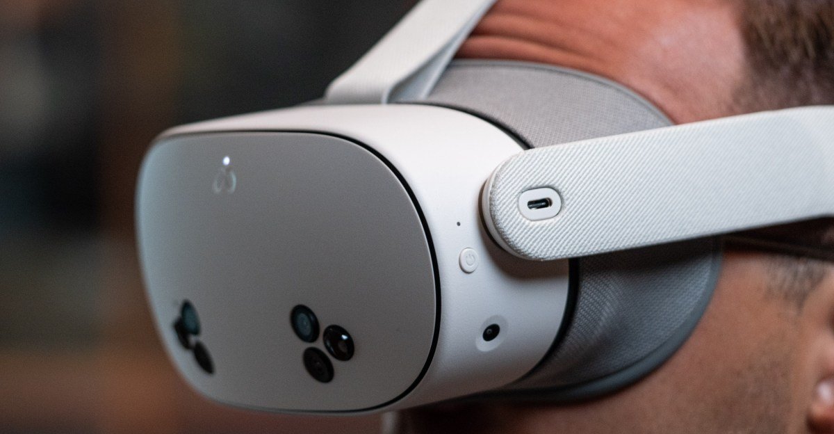 Mark Zuckerberg in an early version of Meta Horizon Workrooms, a virtual collaboration space.