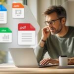 MobiOffice Premium suite interface showing document, spreadsheet, and presentation applications on various devices