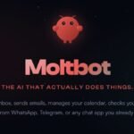 A stylized lobster, representing Moltbot, shedding its old shell, symbolizing its name change from Clawdbot, with digital security icons overlaid.