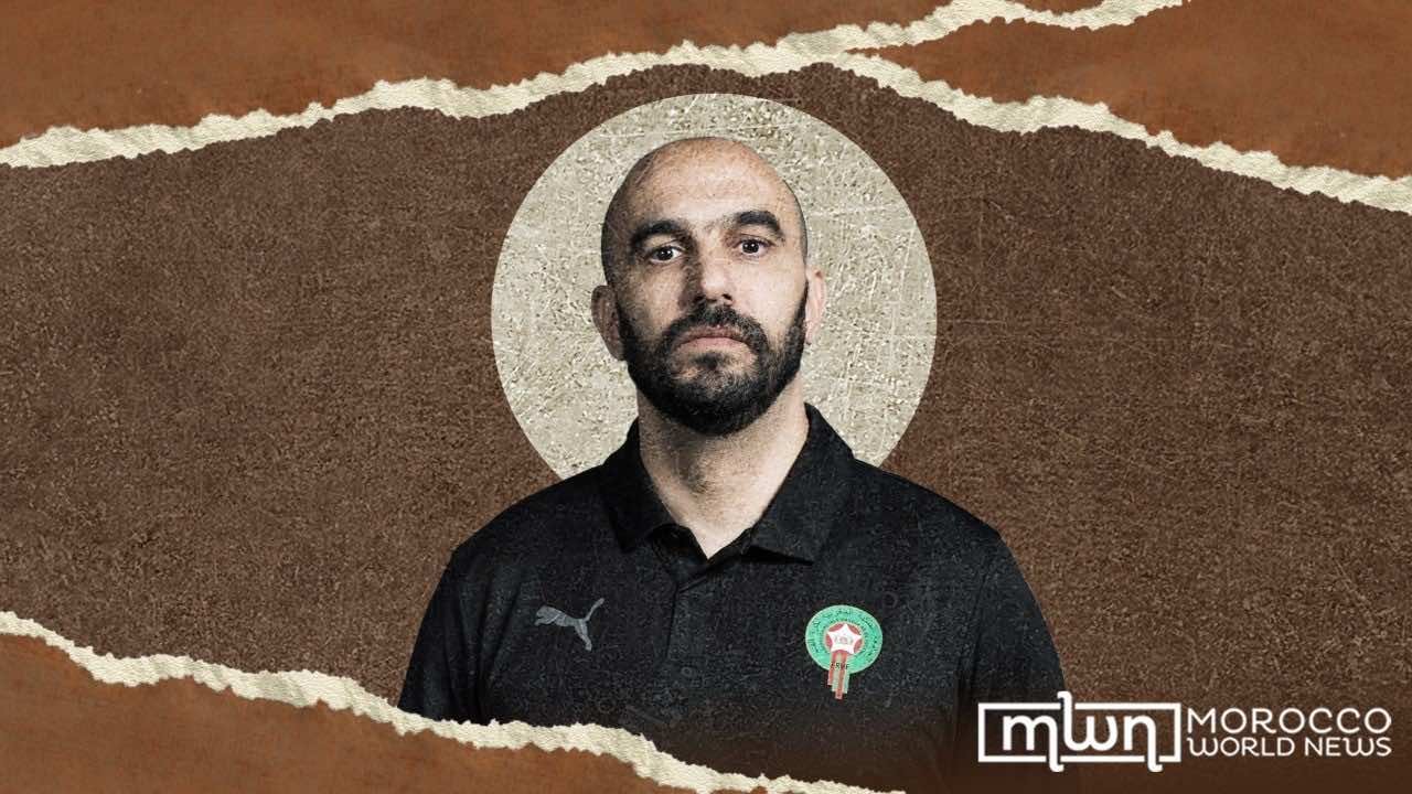 Coach Walid Regragui applauds Moroccan fans after AFCON victory