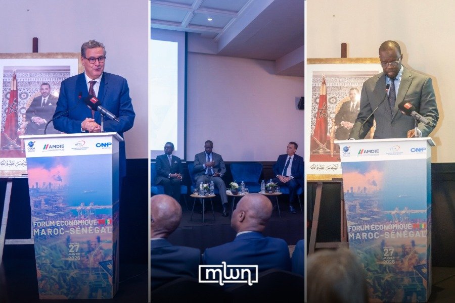 Moroccan and Senegalese officials at the Casablanca Economic Forum discussing trade and investment