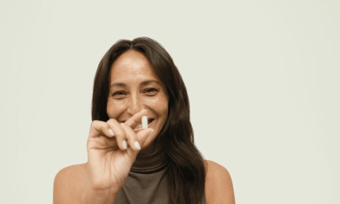 A modern multivitamin capsule or packaging, symbolizing advanced nutritional science.