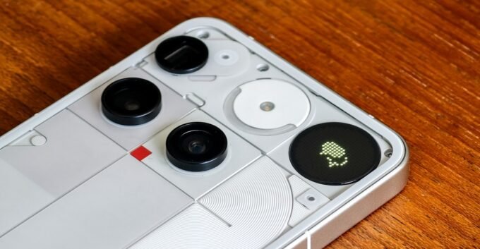 The Nothing Phone 3, which will remain the brand's flagship smartphone throughout 2026, shown in a minimalist design.