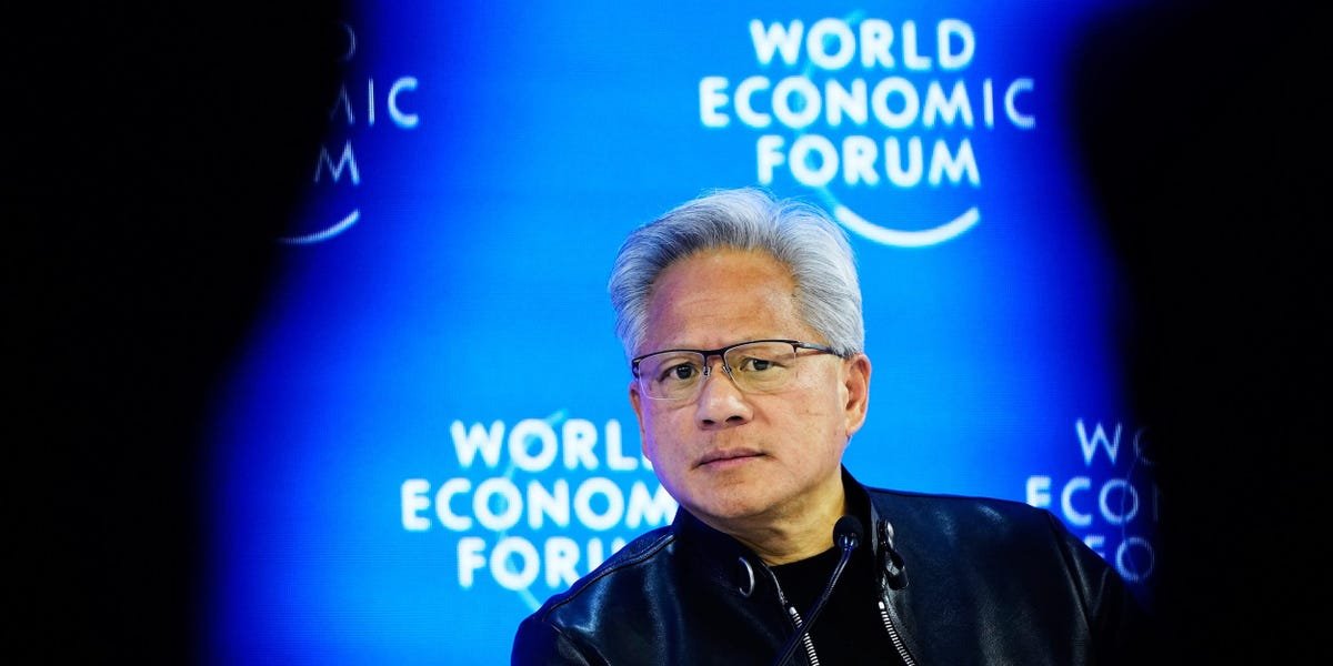 Jensen Huang, CEO of Nvidia, speaking at a technology conference about AI investments.