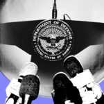 Social media influencers attending a press briefing, representing the Pentagon's new media strategy.