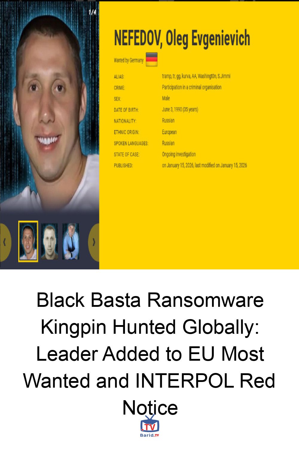 Black Basta Ransomware Kingpin Hunted Globally: Leader Added to EU Most Wanted and INTERPOL Red Notice 4 Pinterest Hidden