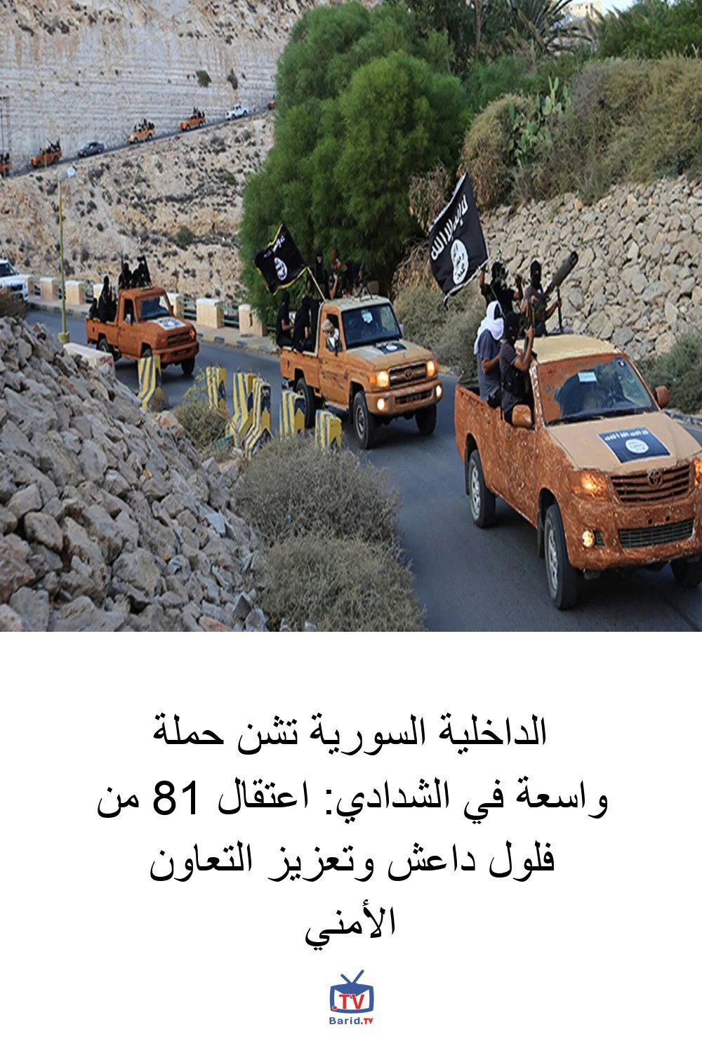 الداخلية السورية تشن حملة واسعة في الشدادي: اعتقال 81 من فلول داعش وتعزيز التعاون الأمني 4 Pinterest Hidden