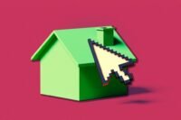 A digital overlay on a house, symbolizing proptech's surface-level changes.