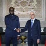 Le Président de la Chambre des Représentants, Rachid Talbi Alami, et le Président de l'Assemblée nationale sénégalaise, Malick Ndiaye, lors de leur entretien à Rabat.