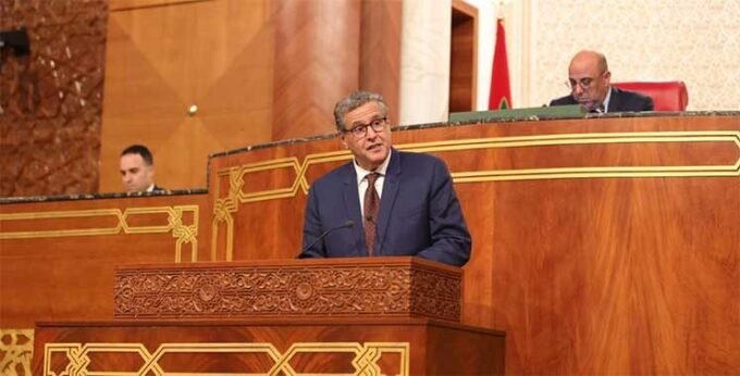 Aziz Akhannouch, Chef du gouvernement marocain, s'exprimant devant la Chambre des conseillers sur la réforme du sport national.