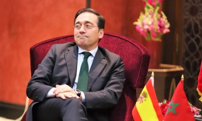 José Manuel Albares, ministre espagnol des Affaires étrangères, lors du Conseil d'association UE-Maroc à Bruxelles, plaidant pour une relation forte.