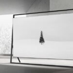 Close-up of an RGB LED TV panel displaying vibrant colors