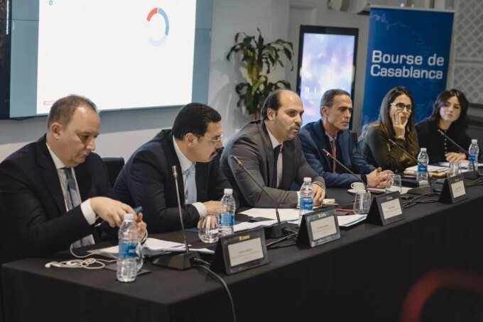 Amine Echcharki, président du directoire de Risma, lors de l'annonce de l'augmentation de capital à la Bourse de Casablanca.