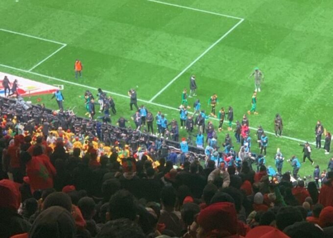 Senegalese football officials discussing the FIFA and CAF investigations