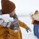 A collection of modern snowball fight gadgets including launchers, makers, and shields, ready for winter fun.