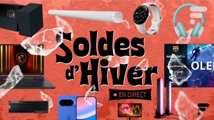Sélection de produits tech en promotion lors des Soldes d'Hiver 2026 sur diverses plateformes e-commerce.