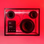 Transparent Speaker x LN-CC, a limited edition speaker with a rippled glass shell, inspired by the L8te nightclub interior.