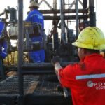 View of the El Palito refinery of the Venezuelan state oil company PDVSA from the El Faro district, Puerto Cabello, Venezuela.