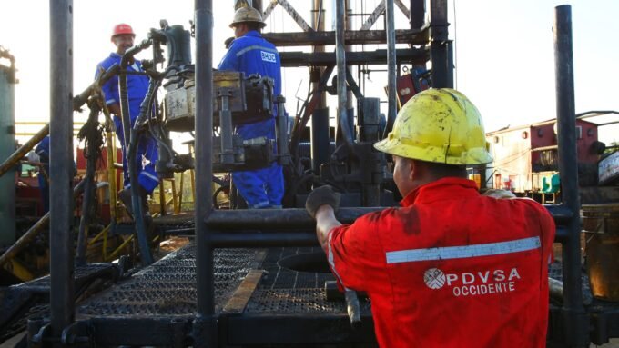 View of the El Palito refinery of the Venezuelan state oil company PDVSA from the El Faro district, Puerto Cabello, Venezuela.
