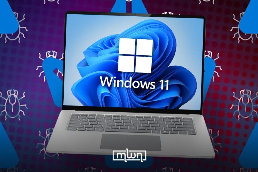 Microsoft Windows logo with a blue screen, symbolizing a system error or fix.