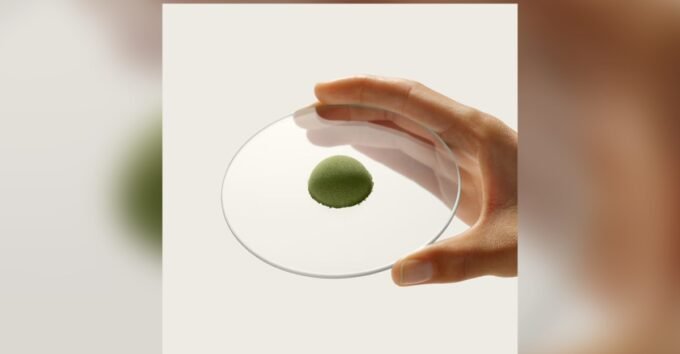 An image depicting 'science washing' in wellness marketing, possibly showing AG1 branding alongside scientific imagery.