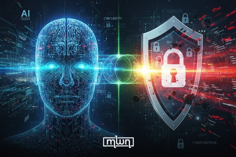 Ai Everything MEA Egypt 2026 logo with Cairo skyline in the background, symbolizing the integration of AI and cybersecurity in Egypt.