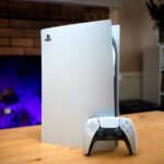 A PlayStation 5 console, representing the current generation, facing potential delays due to global memory chip shortages.