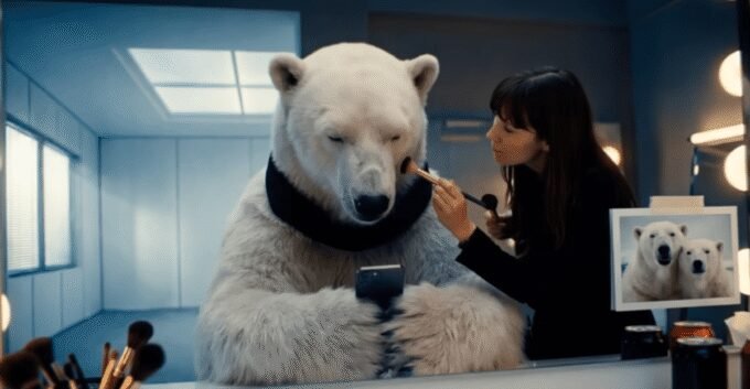 Abstract AI-generated imagery representing a failed Super Bowl advertisement