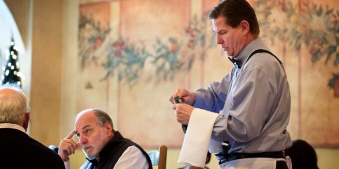 A payment terminal displaying tipping options, illustrating the evolving gratuity landscape in America.