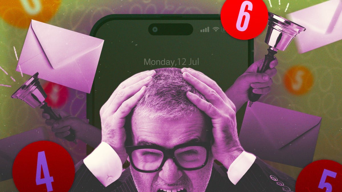 Taming the Notification Tsunami: Reclaiming Your Digital Peace 3 A smartphone screen displaying numerous app notifications, symbolizing an overwhelming digital experience.