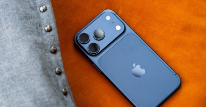 An iPhone screen displaying a secure messaging interface, symbolizing end-to-end encrypted RCS communication.