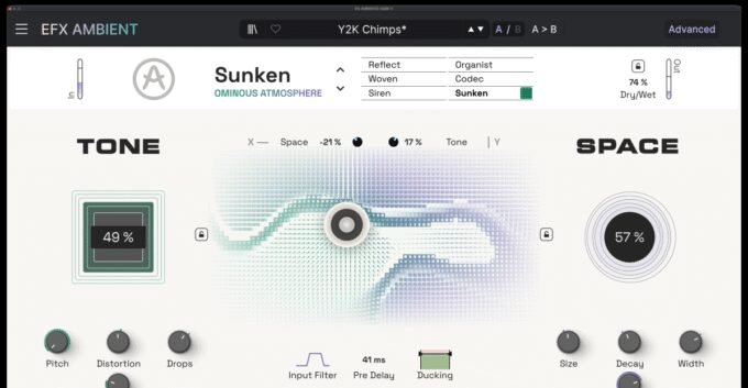 Arturia FX Collection 6 software interface showing EFX Ambient and Pitch Shifter-910 plugins