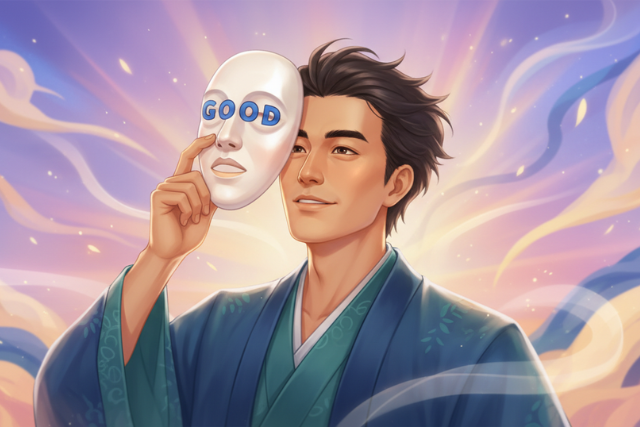 A person meditating peacefully, surrounded by a soft glow, symbolizing inner peace and authentic self-worth.