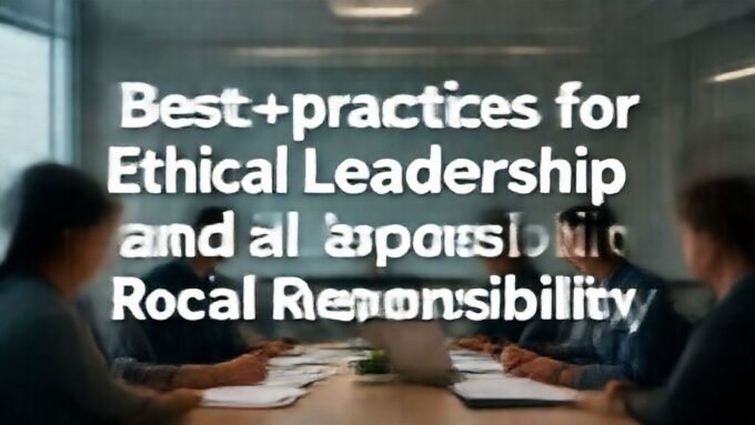 Best practices for ethical leadership and social responsibility. complete guide