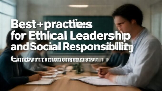 Best practices for ethical leadership and social responsibility. complete guide
