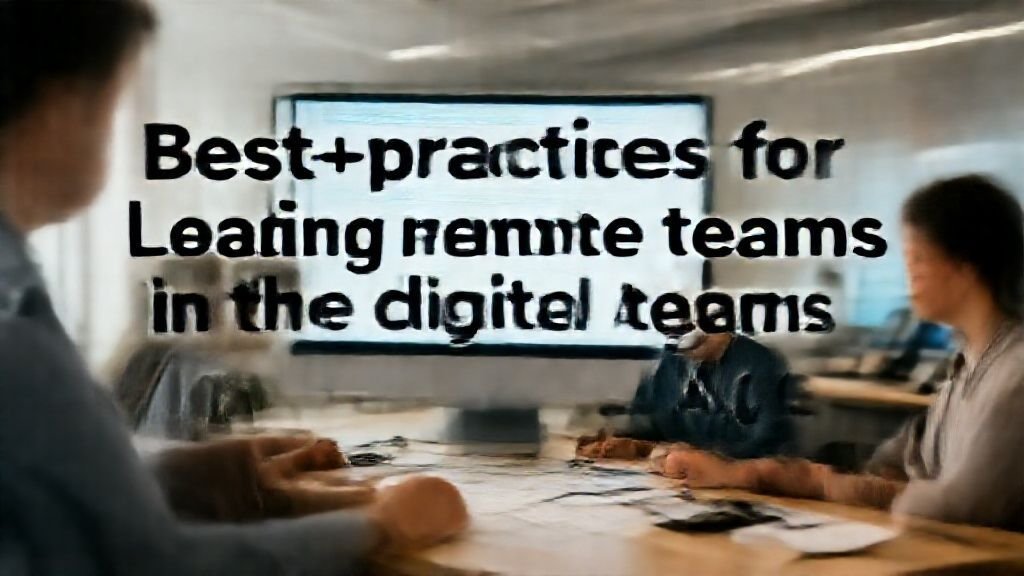 Best practices for leading remote teams in the digital age. complete guide