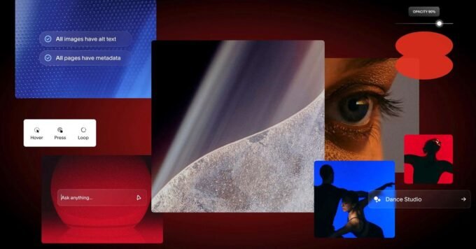 A collage of logos from top website builders like Squarespace, Hostinger, Wix, and Strikingly, representing modern web design tools.