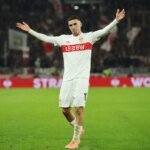 Moroccan Maestro Bilal El Khannouss Fires Stuttgart to Dominant Europa League Victory Over Celtic 2 Bilal El Khannouss celebrates a goal in his VfB Stuttgart jersey during a Europa League match against Celtic.