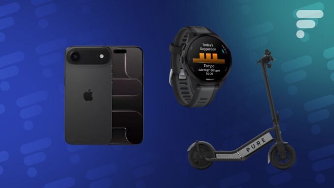 Exclusif Tech : iPhone Air, Trottinette Pure Electric et Montre Garmin – Les Affaires du 19 Février 2026 à Saisir Absolument ! 8 Un iPhone Air ultra-fin, une trottinette électrique Pure Electric au design unique et une montre connectée Garmin Forerunner 165 avec écran AMOLED.